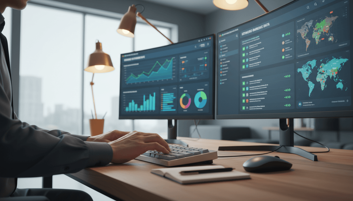 Digital marketer reviewing multiple social media campaign dashboards